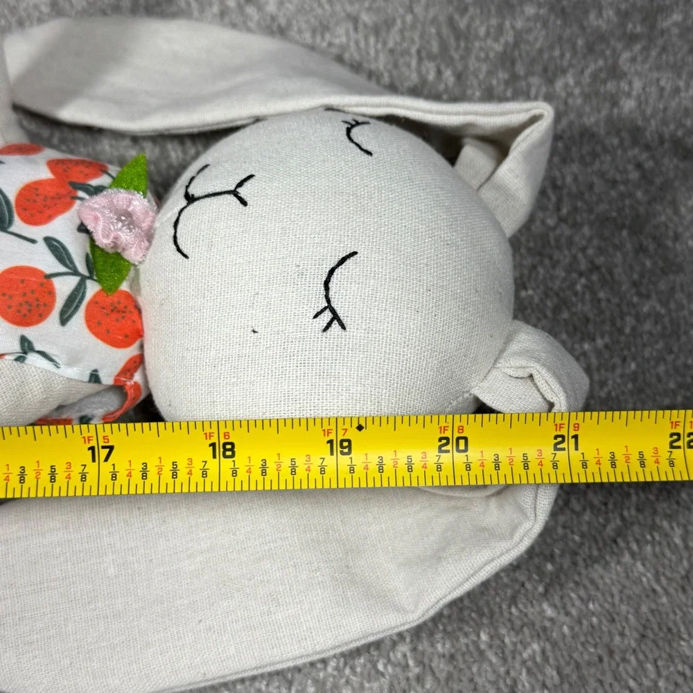 Decorative Bunny Long Legged Orange Fruit Dress Weighted Shelf Sitter‎